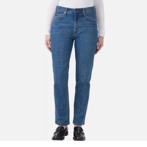 NEW Kirkland Signature Womens 10 High-Rise Straight Fit Jeans Blue 99% Cotton